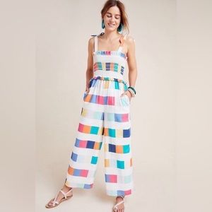 Corey Lynn Calter Nikki jumpsuit. Colorful checkered jumpsuit. Women’s M.